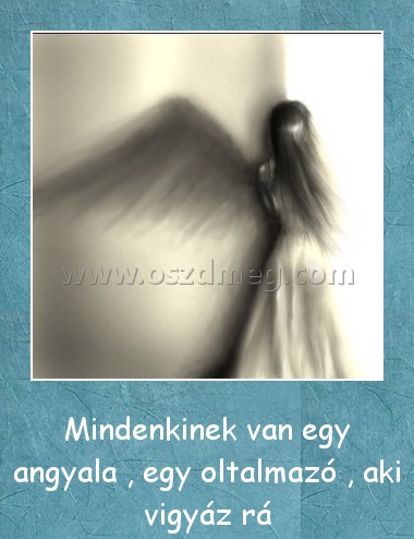 Mindenkinek Mindenkinek
Mindenkinek van egy angyala , egy oltalmazó , aki vigyáz rá