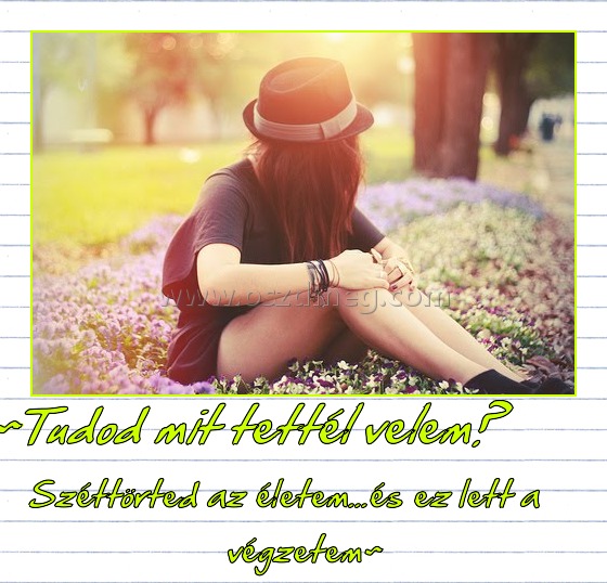 ~Tudod mit tettél velem? ~Tudod mit tettél velem?
Széttörted az életem...és ez lett a végzetem~