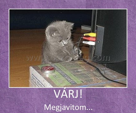 VÁRJ!
 
Megjavitom...