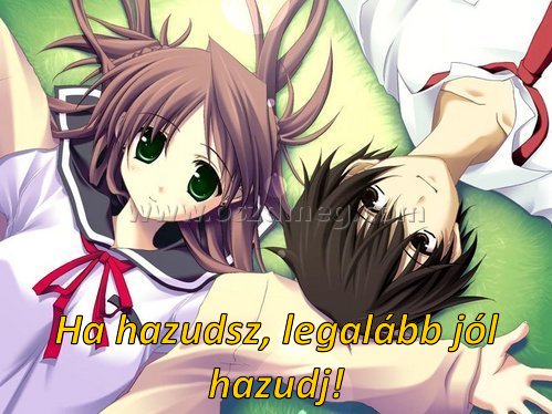 Ha hazudsz
 
Ha hazudsz, legalább jól hazudj!