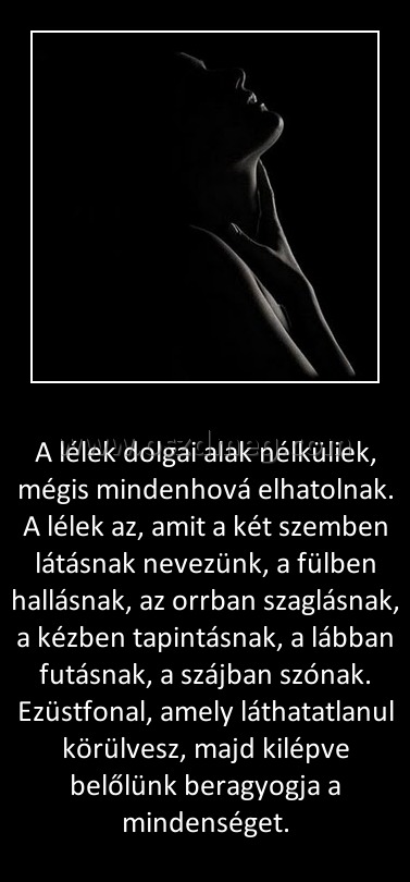 A lélek dolgai alak nélküliek A lélek dolgai alak nélküliek