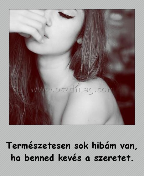 Természetesen sok hibám van Természetesen sok hibám van