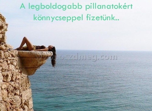 A legboldogabb pillanatokért könnycseppel
 
A legboldogabb pillanatokért könnycseppel fizetünk..